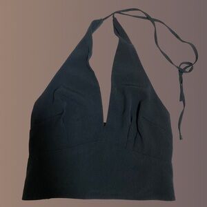 Abercrombie & Fitch Black Halter Crop Top